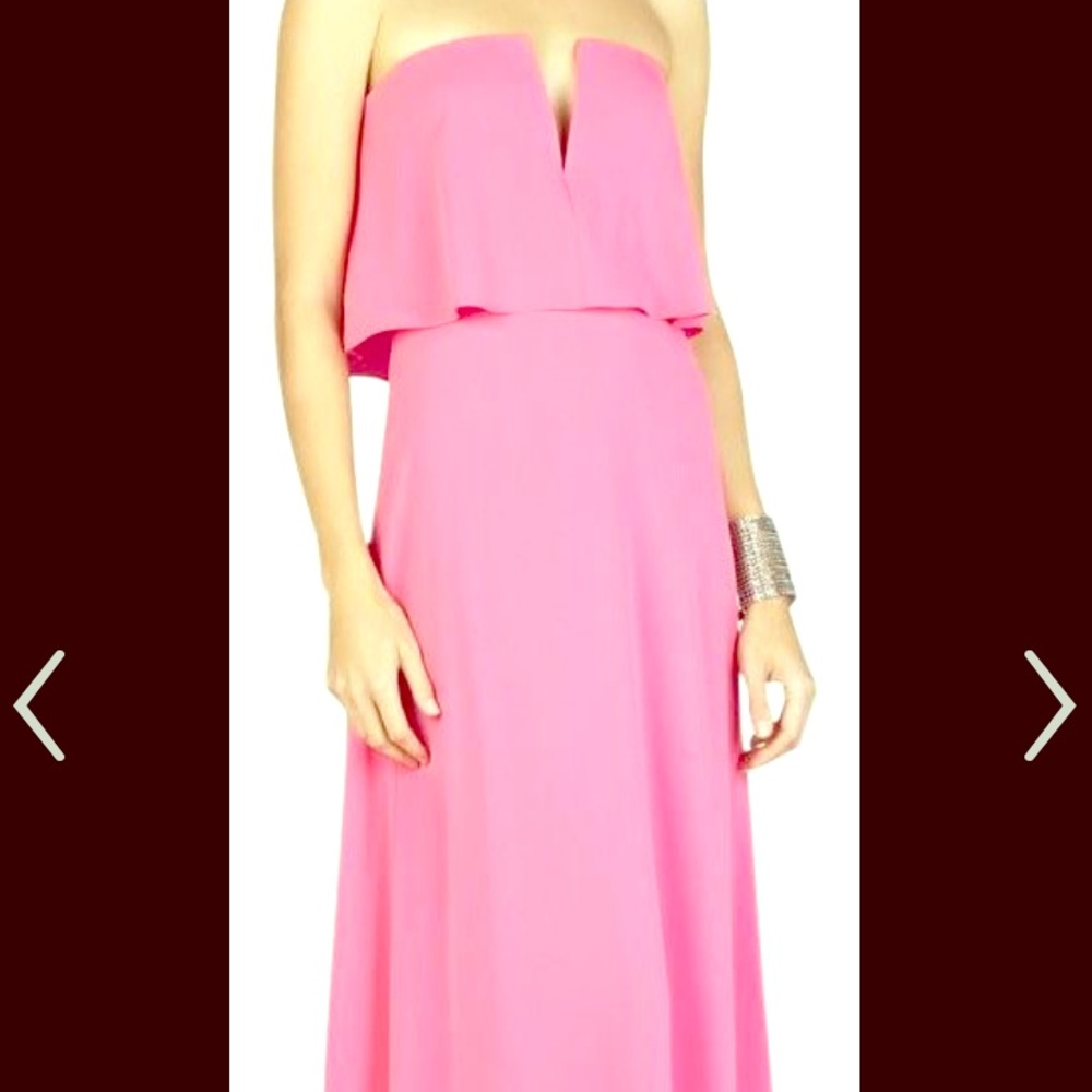 BCBG Pink Strapless Gown